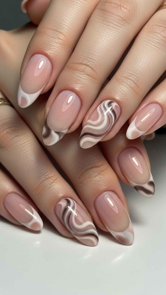 Abstract Swirl at the French Tip Line