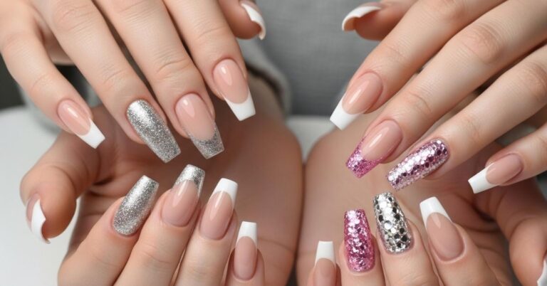 Acrylic Nails Ideas with Glitter