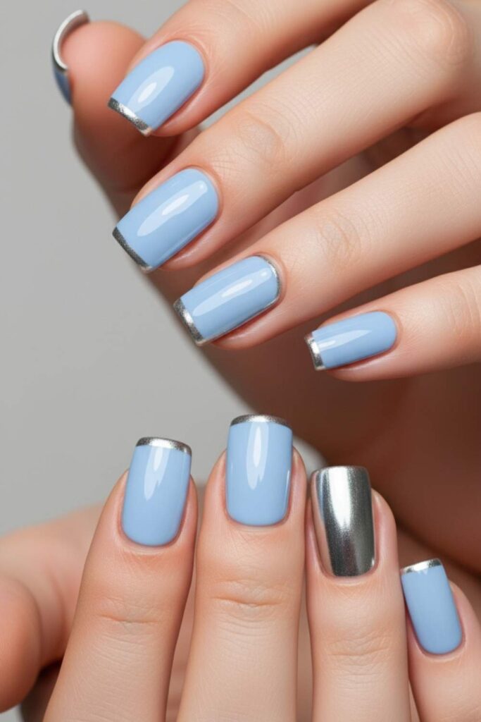 Baby Blue with Silver Chrome Tip