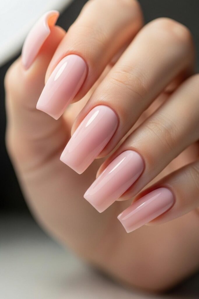 Ballet Pink with a Glossy Gel Finish