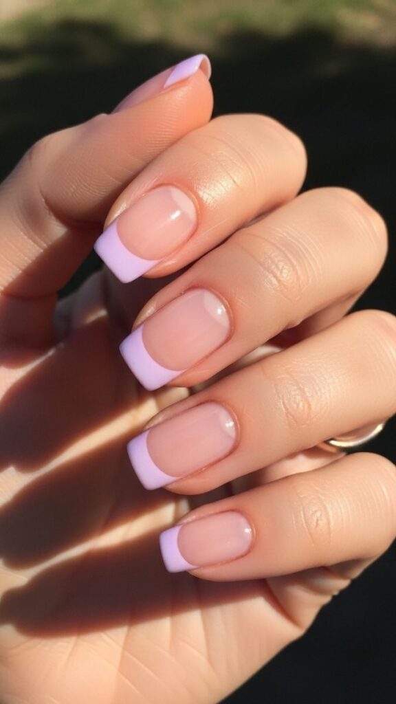 12 White French Tip Nails with Design Ideas That Look Effortlessly Expensive in 2026 19 Barely-There Lavender French Tips