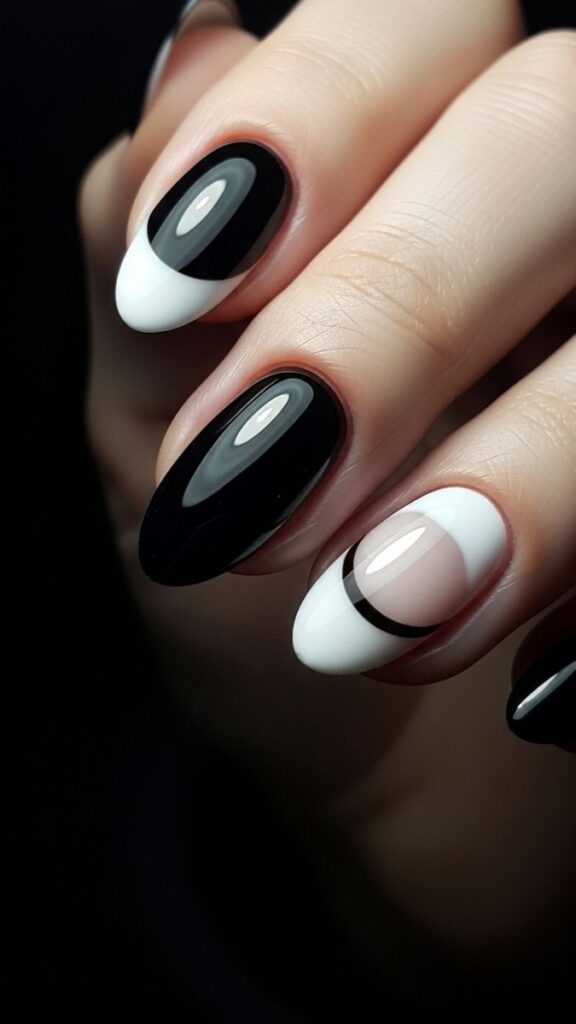 12 White French Tip Nails with Design Ideas That Look Effortlessly Expensive in 2026 30 Black French Tip with White Underlayer Reverse