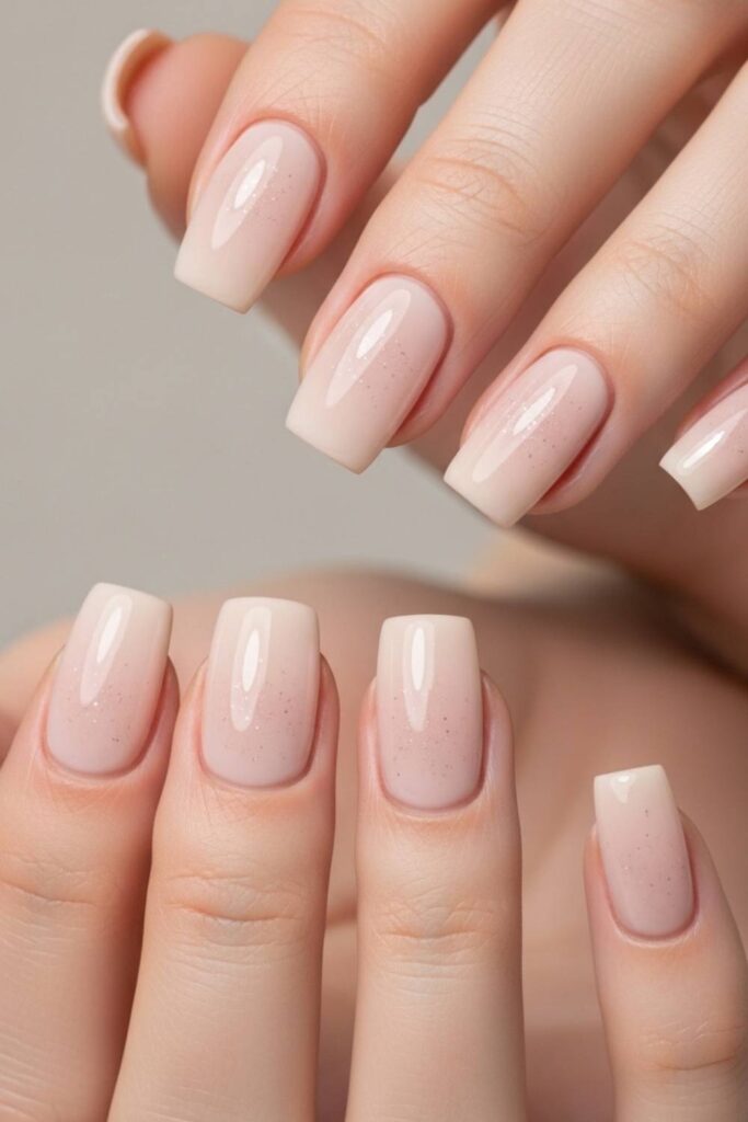 Classic Nude Square Nails  But Make It Better