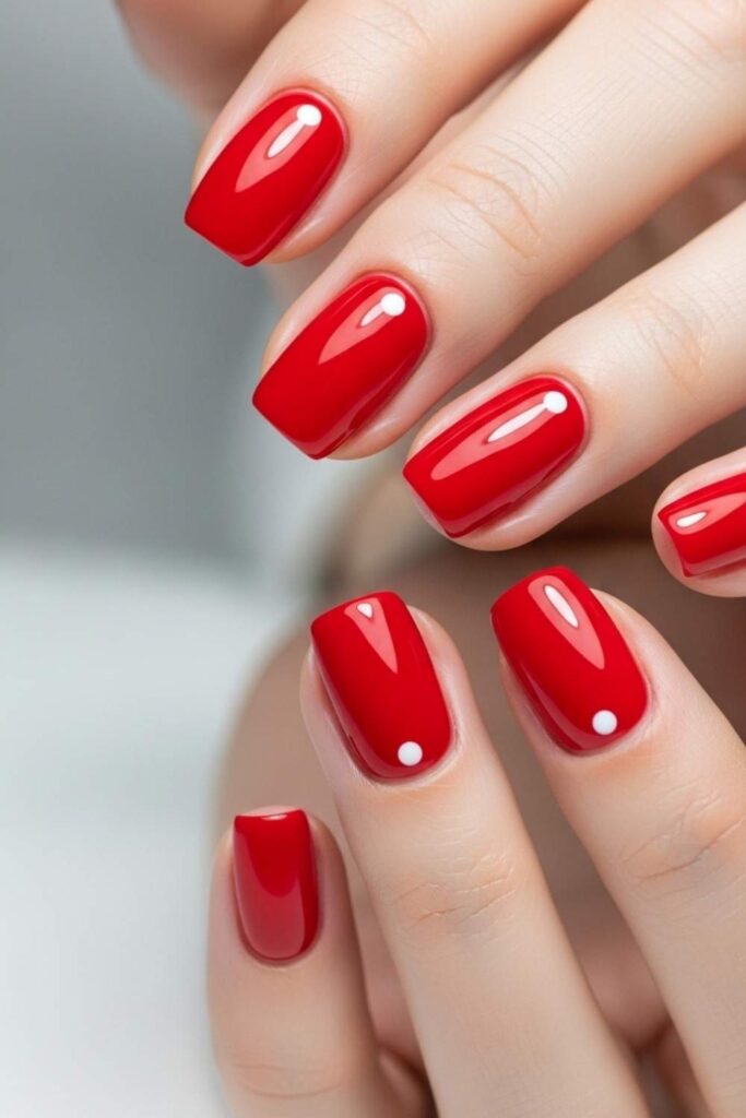 Classic Red with a Single White Dot