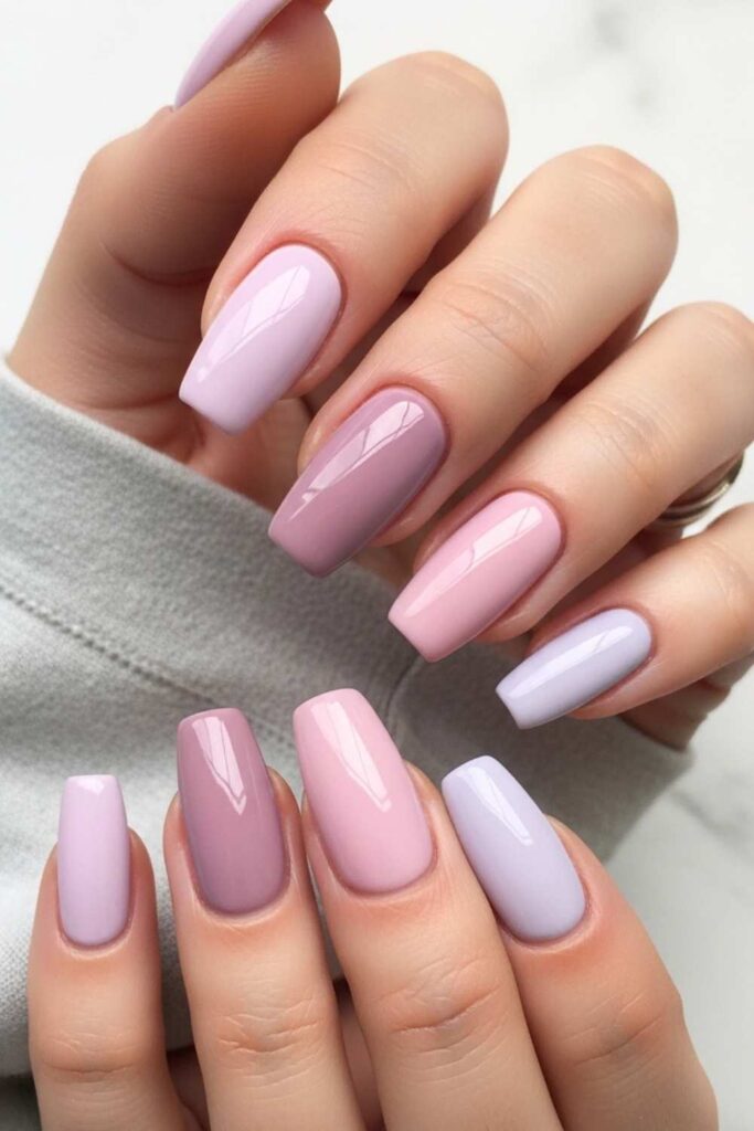 Cool-Toned Lilac-Pink Monochromatic Set