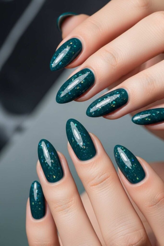 Dark Teal with a Holographic Fleck