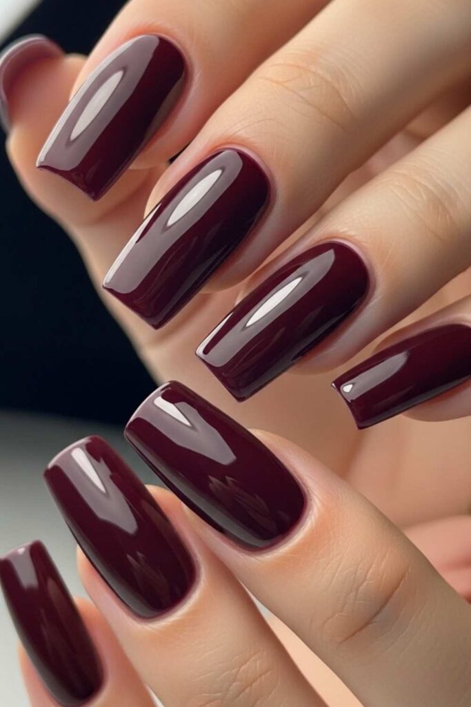 Deep Burgundy Lacquer with High-Gloss Top Coat
