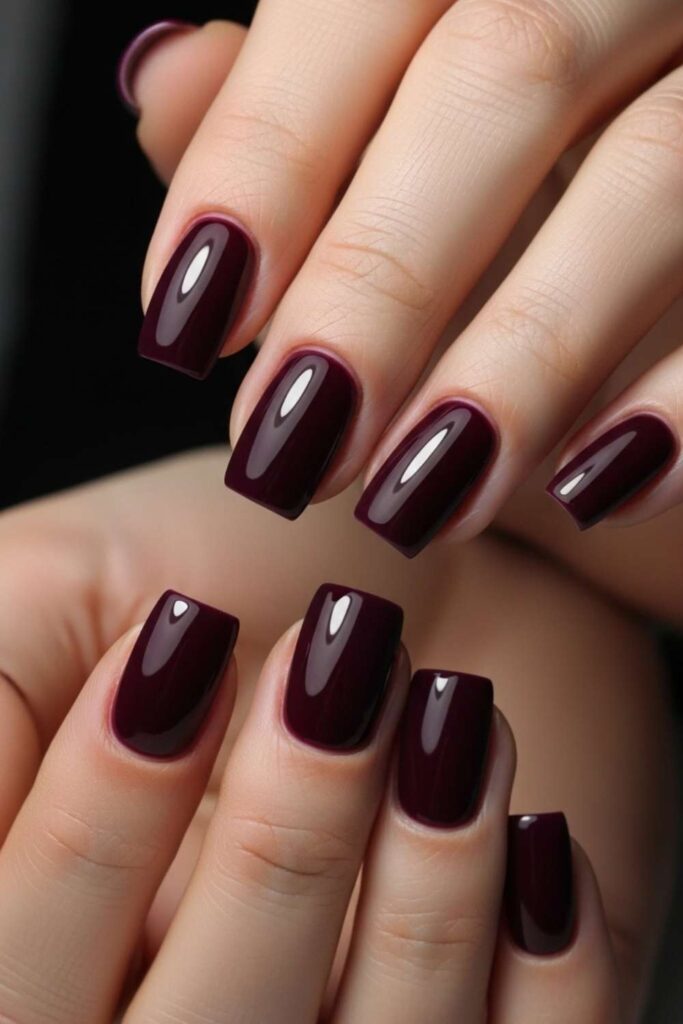 Deep Plum with Glossy Top Coat
