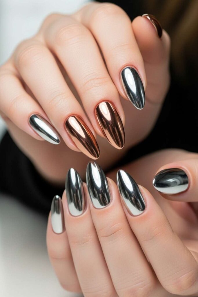 Dual-Tone Chrome  Rose Gold on One Hand, Silver on the Other