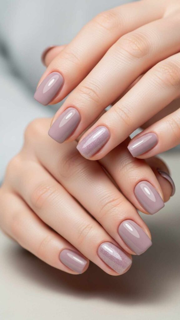 Dusty Lavender with Subtle Shimmer