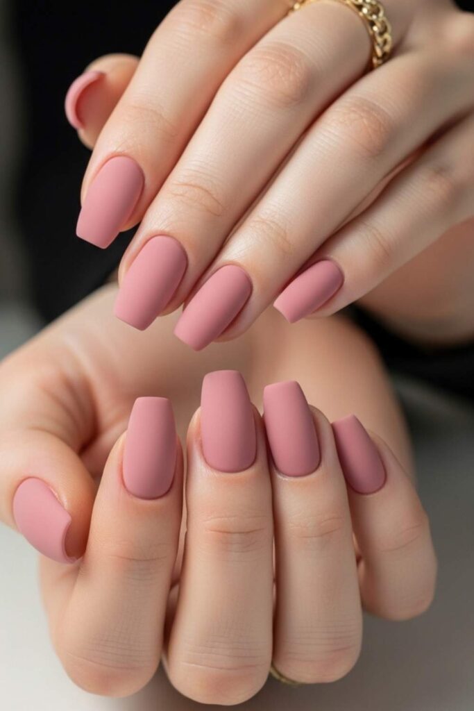 Dusty Rose with a Velvet Matte Topcoat