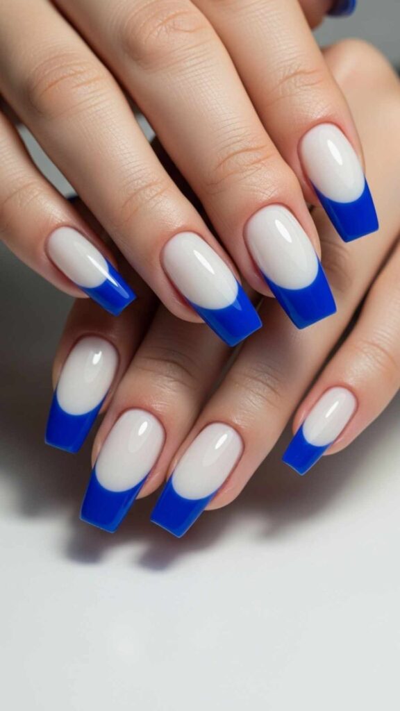 Electric Blue Tips with White Base