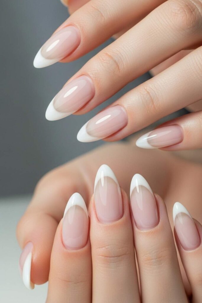 Floating Gel French Tips with Thin Clear Base