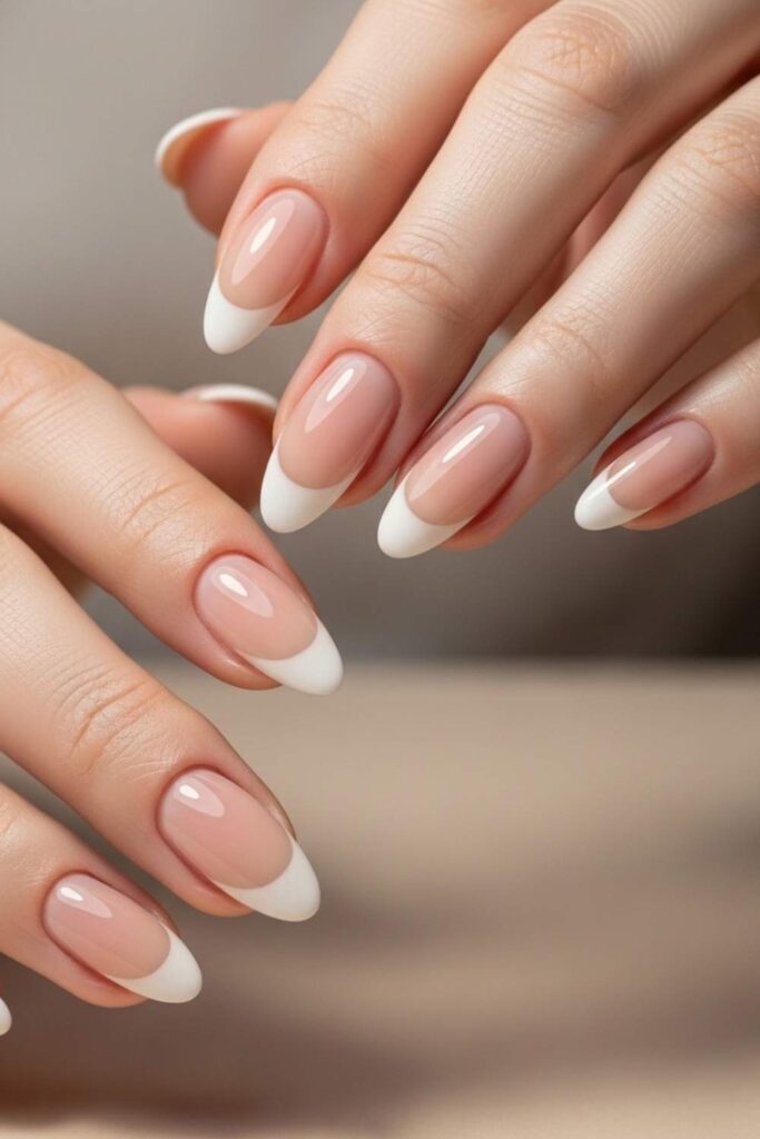 French Tips Reinterpreted in Nude and Ivory