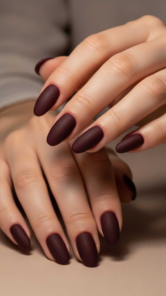 Full Coverage Deep Burgundy with a Satin Finish