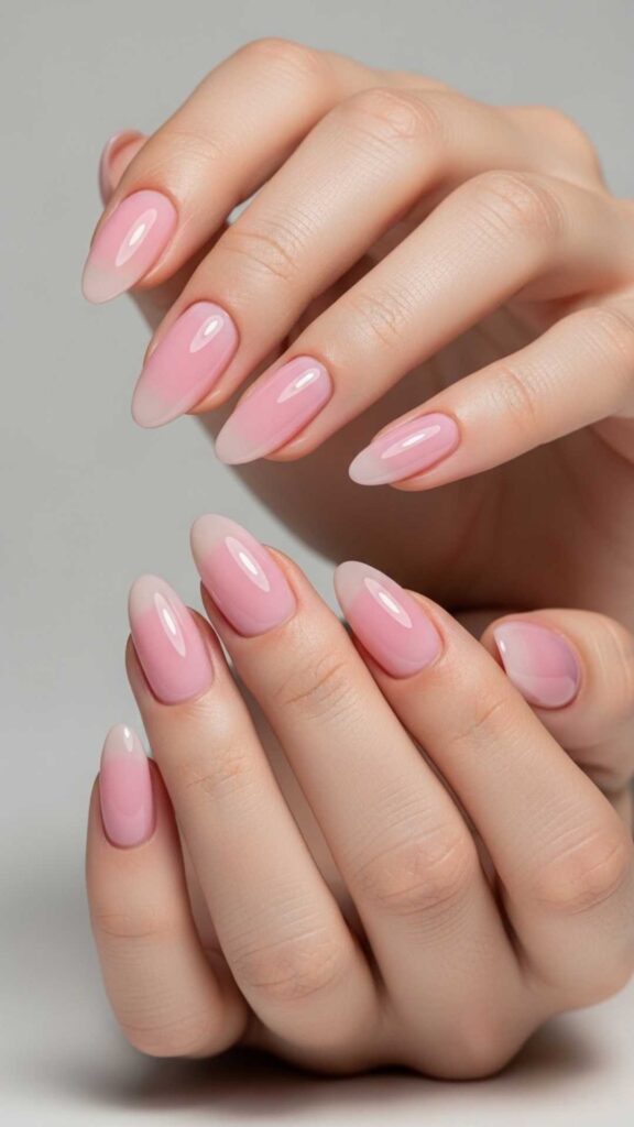 Glazed Donut Sheer Pink with a Chrome Finish