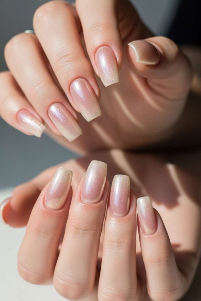 Glazed Donut with a Champagne Shimmer Shift