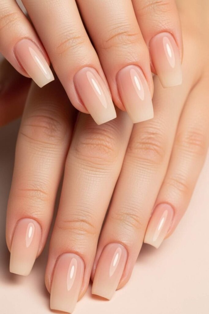15 Natural Gel Nails Ideas That Look Expensive Without Trying Too Hard 12 Gradient Nude-to-Sheer Ombré in One Tone Family