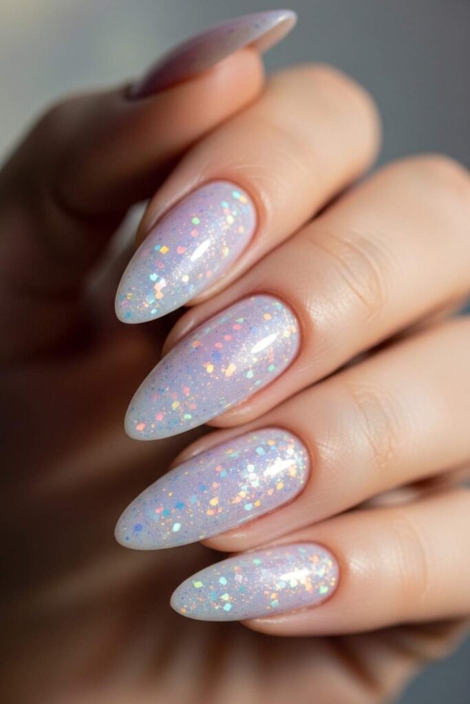 Icy Lavender with Holographic Micro-Glitter