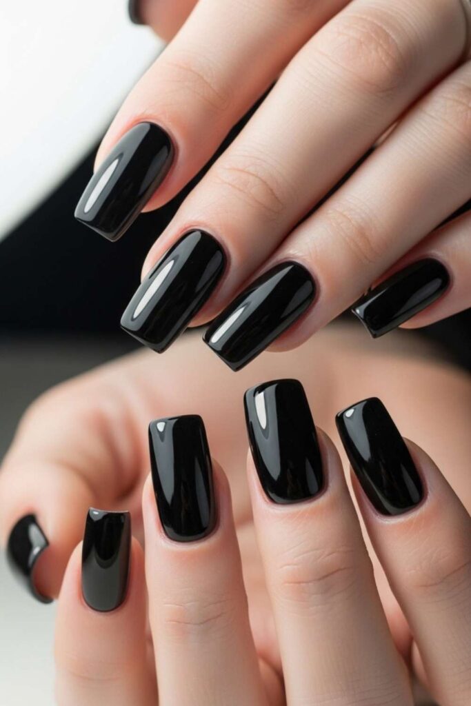 Jet Black Square Tips with High-Gloss Finish