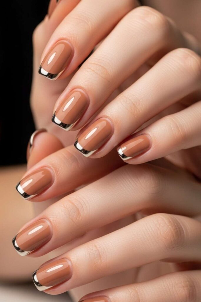 Mocha Nude with a Subtle Chrome Edge