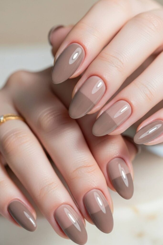 Monochromatic Taupe Nails  Subtle, Polished, Effortless
