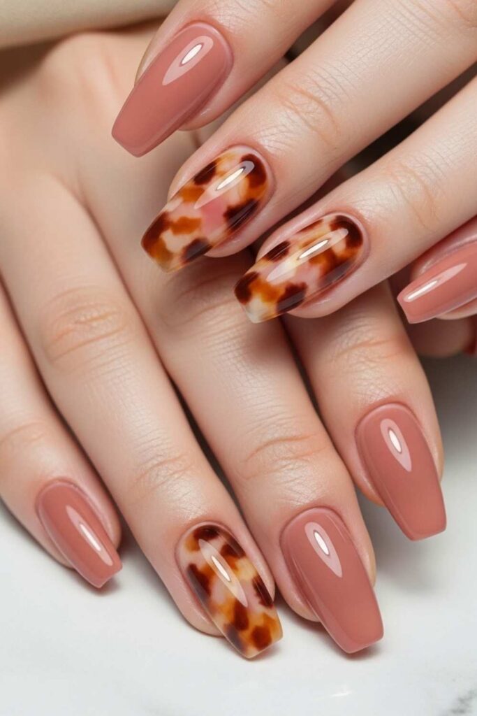 Muted Rose Tortoiseshell Pattern