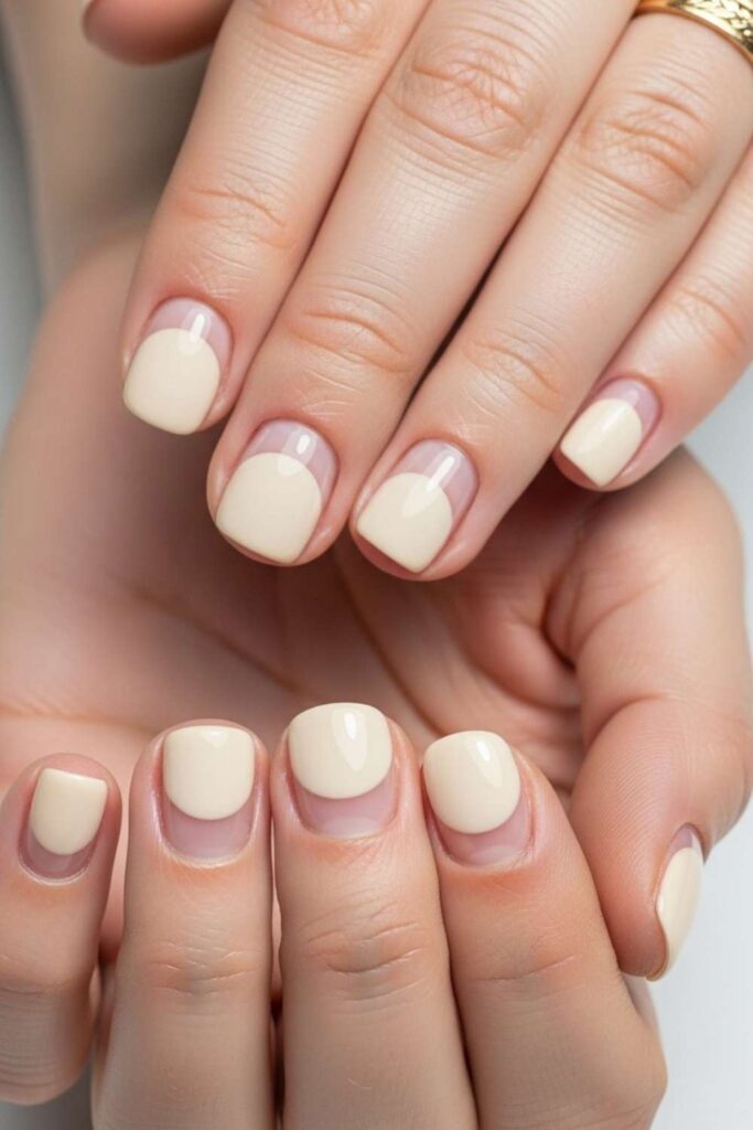 Negative Space Half-Moon in Warm White