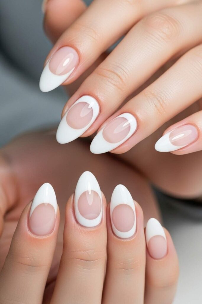 Negative Space Half-Moon in White and Bare