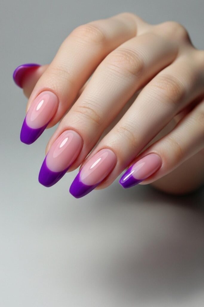 Ombre Purple-to-Pink Gradient Tips