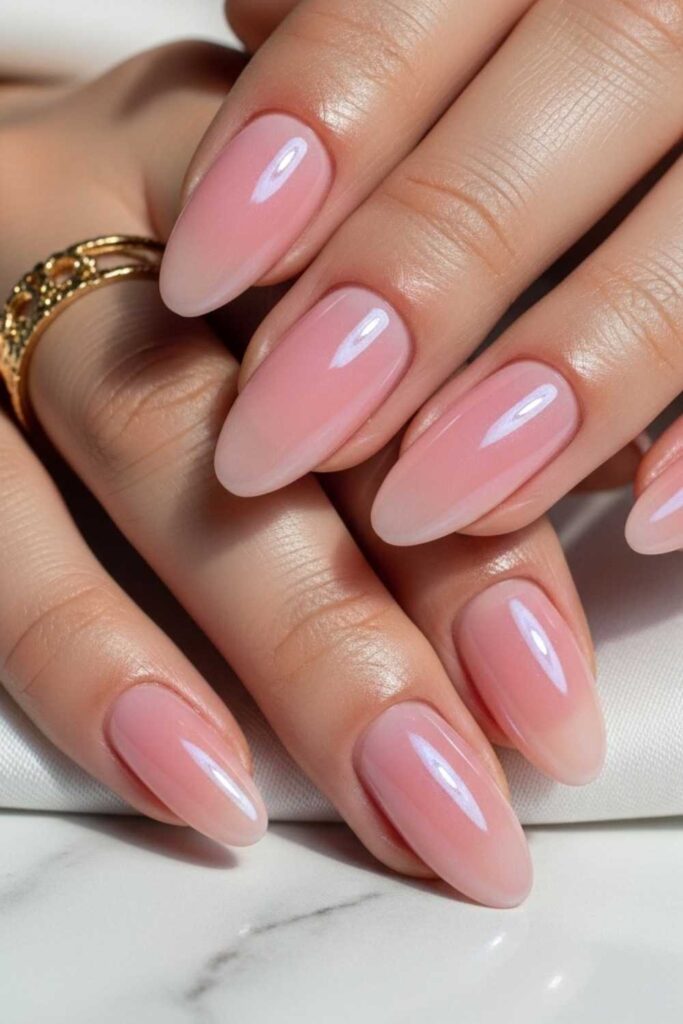 Pale Rose Glazed Donut Nails