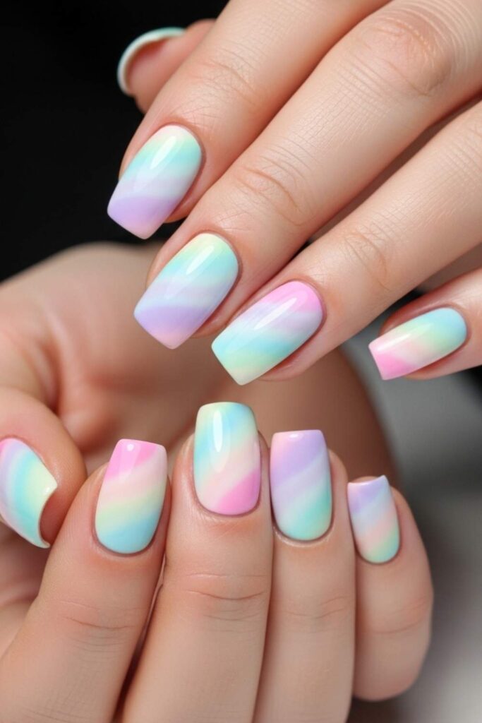 30 Nails That Bring 90s Art Back And Make It Look Better Than Ever 9 Pastel Tie-Dye Swirl Nails