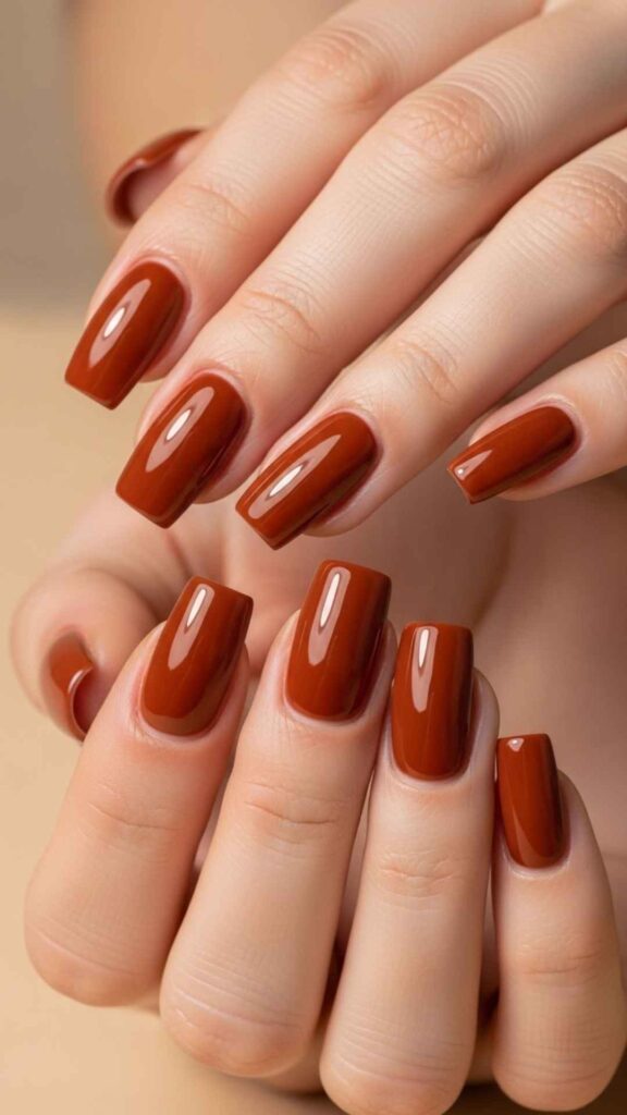 Rust Brown Soft Square with Glazed Finish