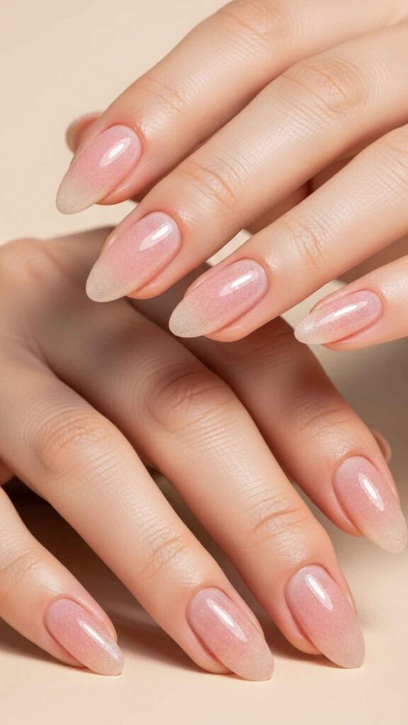Sheer Blush Pink with Gossamer Shimmer