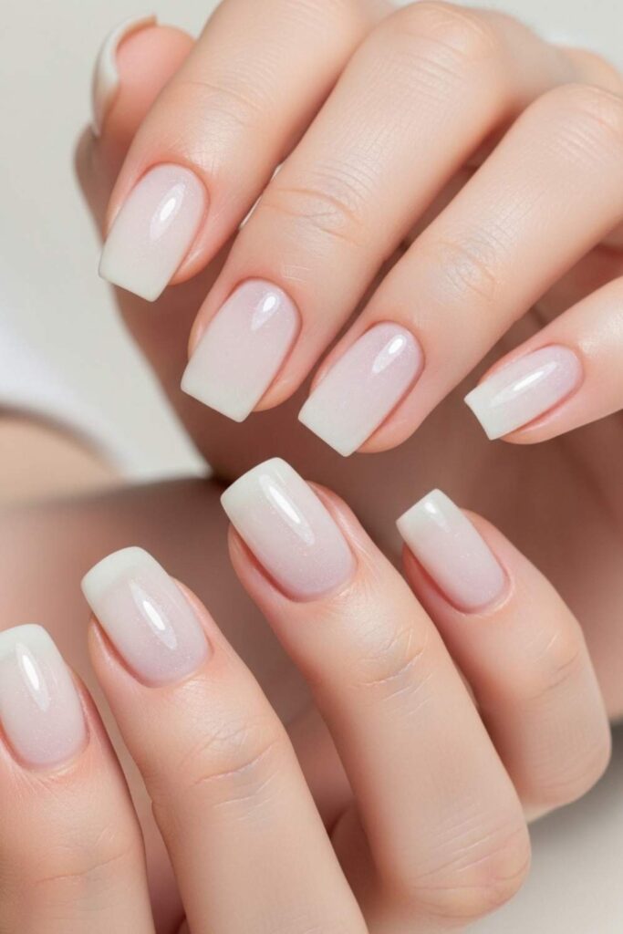 Sheer Milky White with Barely-There Shimmer