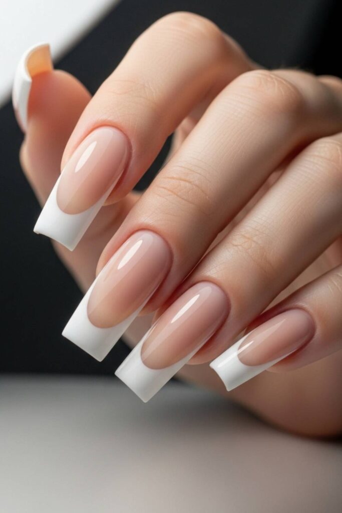 Snow White Tips with a Thick Squared Edge