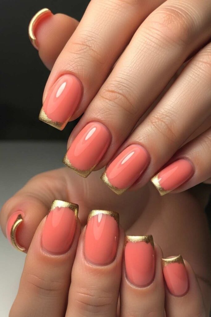 Soft Coral with Gilded Edge