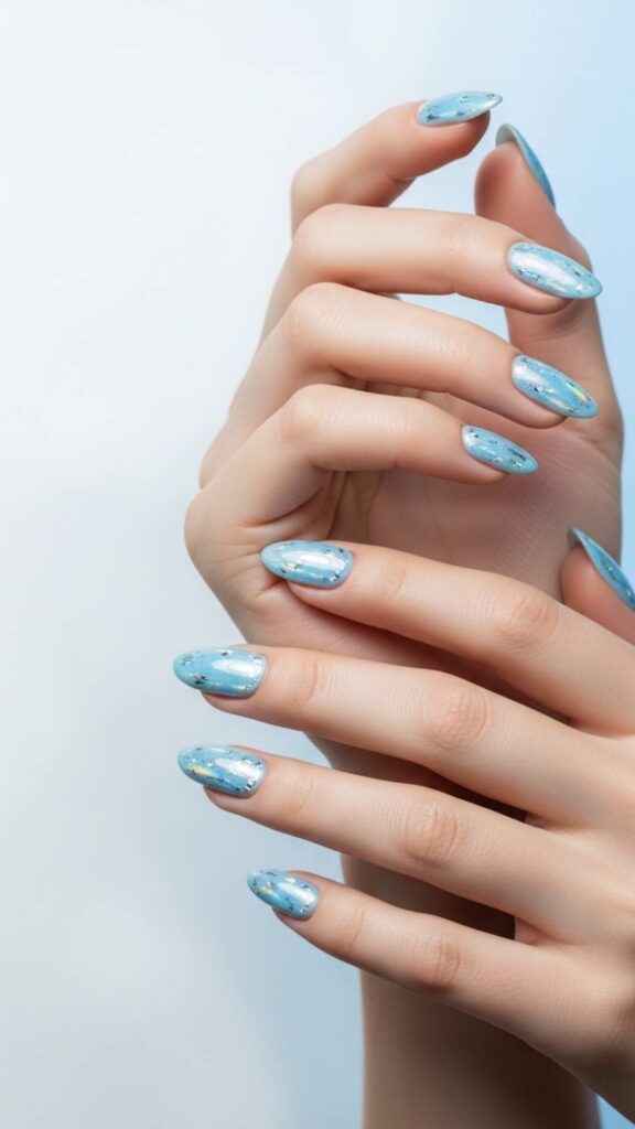 Soft Lavender Base with Embossed White Swirls