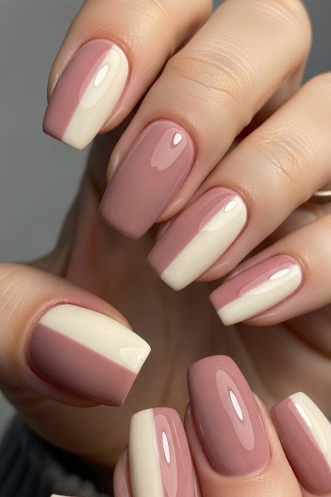 Soft Mauve Half-and-Half with Cream