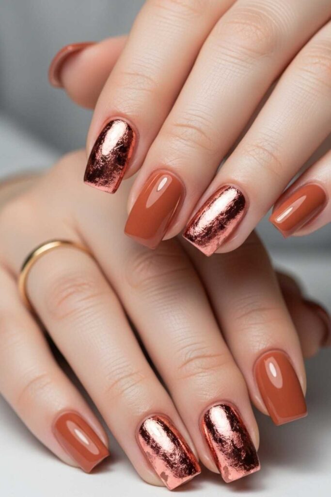 Terracotta with Crinkle Foil Texture