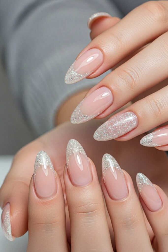 Textured Gel Tips with Fine Glitter