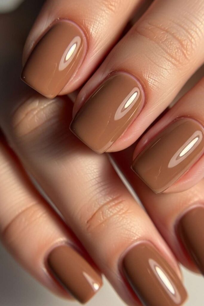 Tonal Mocha Layered with a Satin Finish