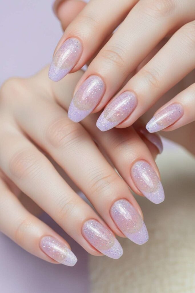 Translucent Lavender with Silver Holographic Dusting
