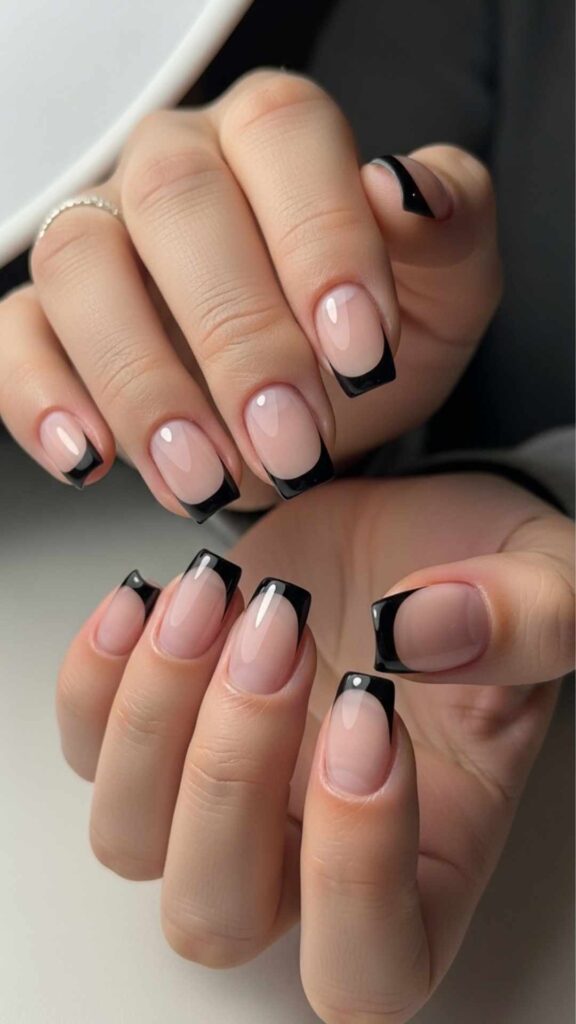 Transparent Base with Thin Black Tips