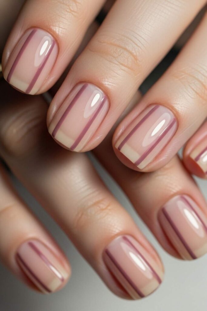 Twin Thin Lines Framing the Nail Edge