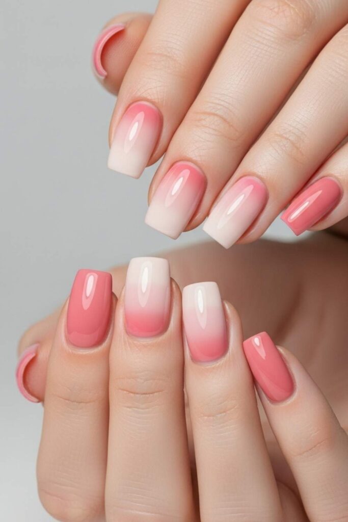 Two-Tone Gradient Using One Brush and Two Polishes