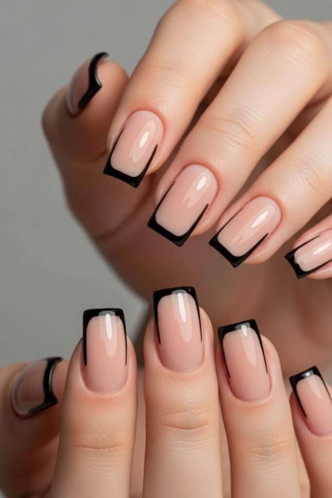 Warm Nude with Floating Black Outline