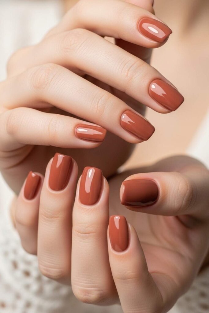 Warm Terracotta Nude for Fall Weddings