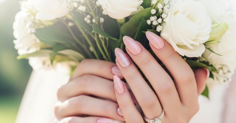 Wedding Day Nails for Bride