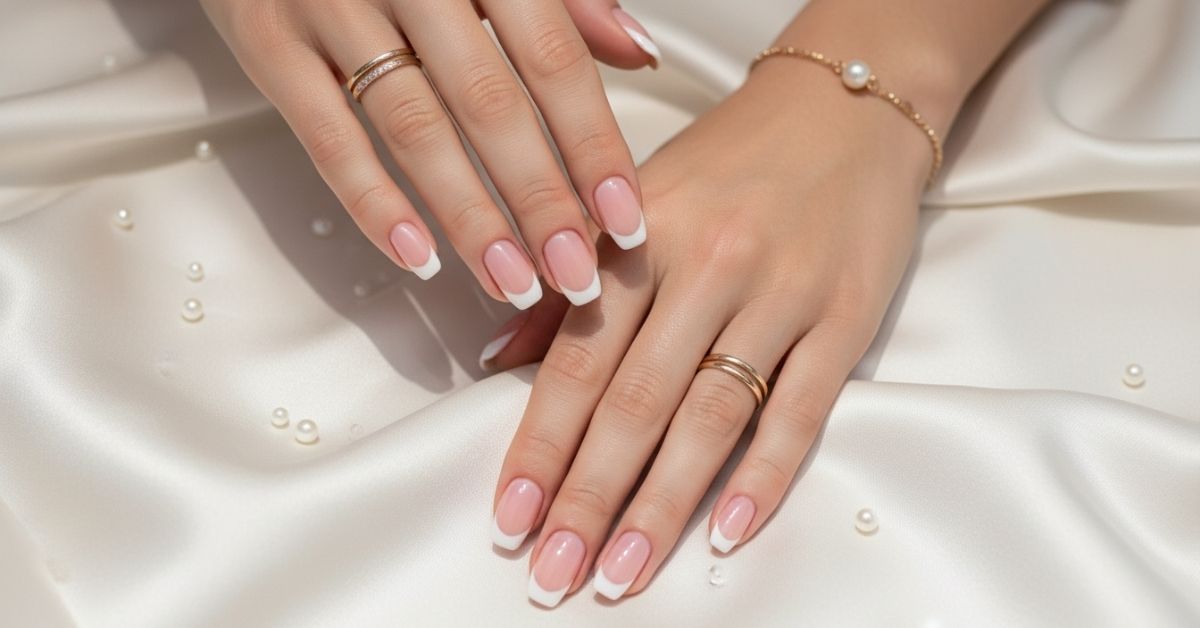 Wedding French Tip Nails